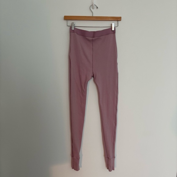 SKIMS Womens Leggings Medium Lavender Ribbed Cotton Lightweight Comfy Cozy - Picture 4 of 11